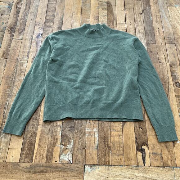 Quince Tops - Quince Green Mock Neck Sweater Women's XS 100% Cashmere